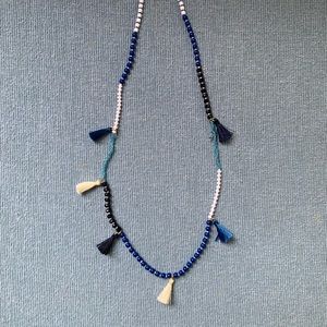 J. Crew Beaded Tassel Necklace